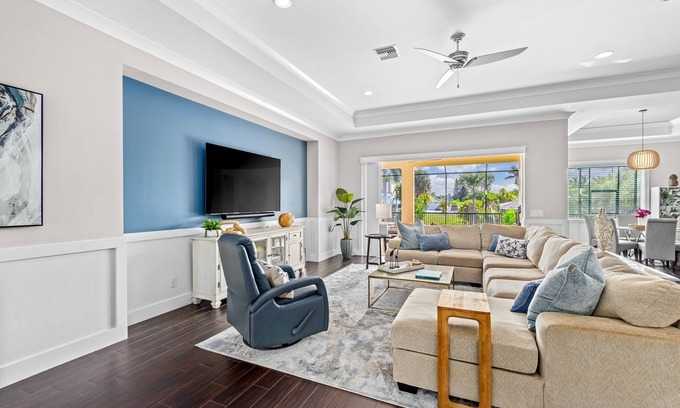 Bonita Springs House | Luxe, waterfront home with pool, spa, dock & gorgeous backyard