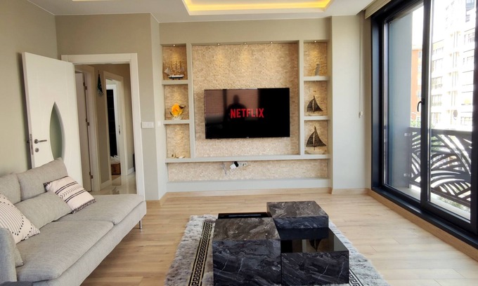 Bostanci Apartment | LUXURIOUS FURNISHED PARKING PARK FOR PARTIAL PERIOD RENTAL