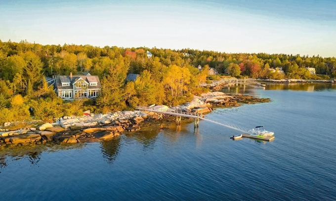 Spruce Head House | Luxurious Oceanfront Home, Private Island. Now booking for Fall and Winter 2025