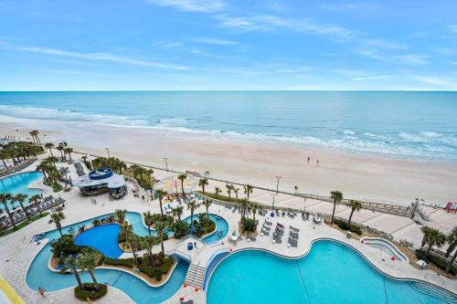 Brush - Stewarts House | Luxury 10th Floor 1 BR Condo Direct Oceanfront Wyndham Ocean Walk Resort Daytona Beach | 1006