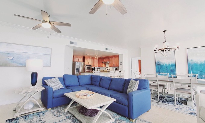 Fort Morgan Condo | Luxury 4 Bedroom Gulf Front K/K/Q/2 Bunks/Sofa Sleeper-Beach Club - Sleeps 12