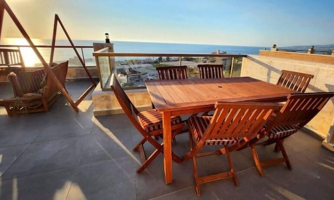 Jounieh Apartment | LUXURY Duplex 430m2 180° Sea/Bay View, Family-friendly, 1 minute far from beachn