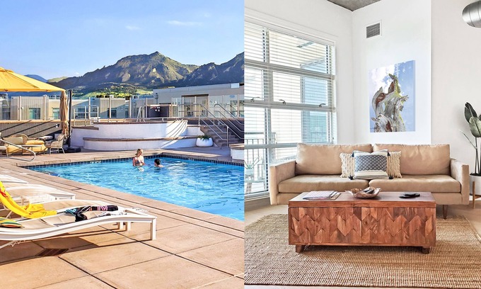 Central Boulder Condo | Luxury Living, Fitness Center, Rooftop Pool, Condo, Top Floor, All inclusive