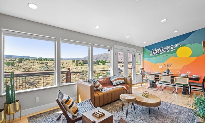 Moab South Valley House | Luxury Moab Home, Stunning Views, 7 bd, sleeps 26