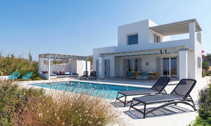 Kastraki Villa | Luxury Villa Aura with spacious terrace, pool and sundecks on Naxos