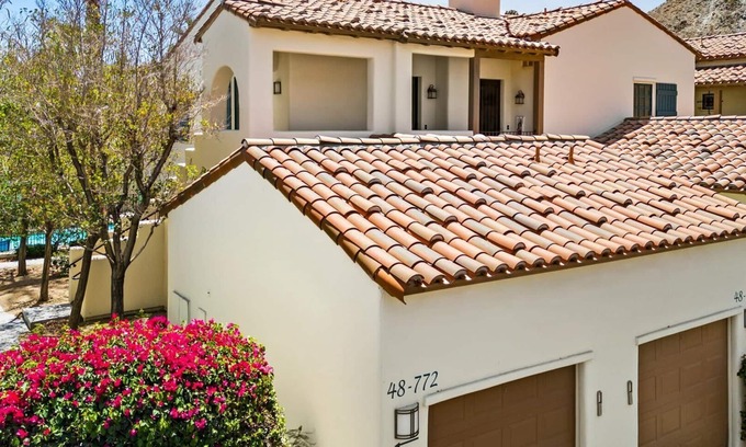 La Quinta Villa | LV105 Upstairs One Bedroom with a Private Balcony Overlooking the Lap Pool/BBQ