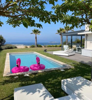 Sanary-sur-Mer Villa | Maison-Appartement La Palmeraie piscine et magnifique vue mer