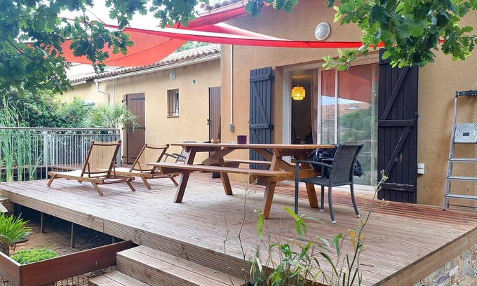 Salinelles House | Maison au Calme sur Terrain Boisé - Gard