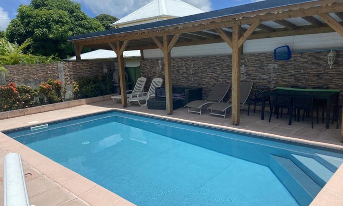 Sainte-Anne House | Maison de 3 chambres avec piscine partagee jardin clos et wifi a Sainte Anne a 8 km de la plage