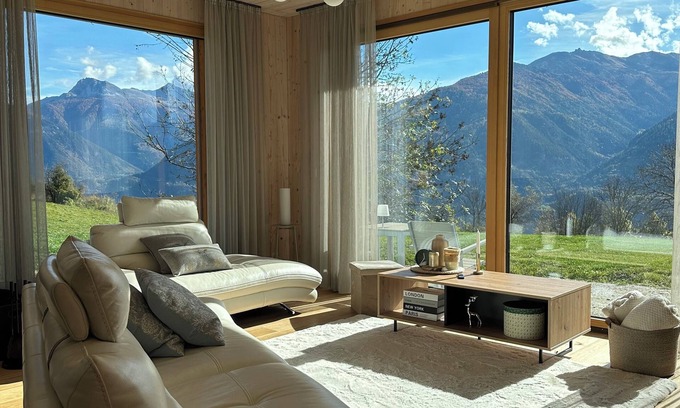 Lens Ski Chalet | Maison Panorama Alpes Suisses & Sauna