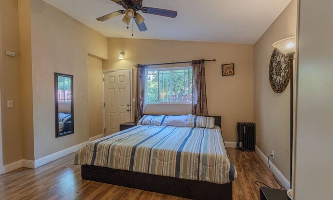 South San Jose House | Master bedroom, King bed ,private entry ,ensuite bath + kitchen access