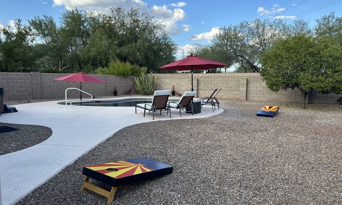 The Bluffs House | Mexican Sage is truly your Tucson oasis. 3 BR, 2 BA, private pool & hot tub.