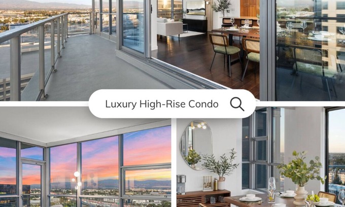 Santa Ana Condo | Mid-Century Modern High-Rise Condo Skyline Views