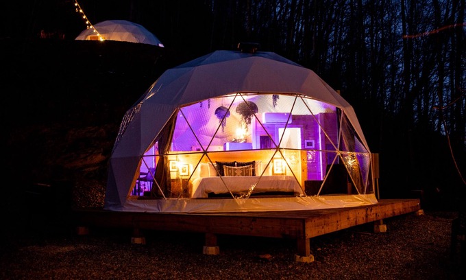 Cosby RV Rental | 🌑🚵 MIDNIGHT RIDER GLAMPING DOME