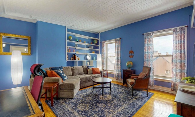 Troy Apartment | Modern 2BR Sanctuary - Corporate Stay Downtown Troy