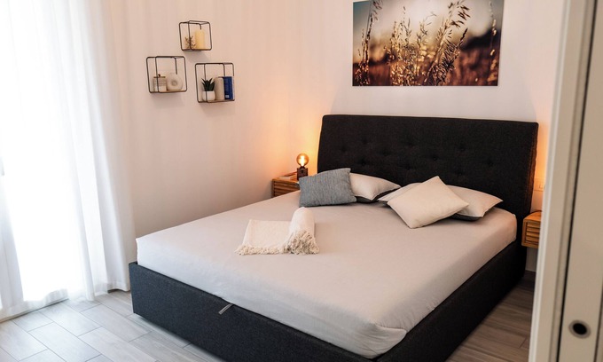 Capo d'Orlando Apartment | Modern apartment with sea views, top furnishings and private parking space
