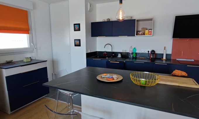 Notre-Dame-de-Monts Apartment | Modern city center apartment, close to the sea and forest, with large balcony