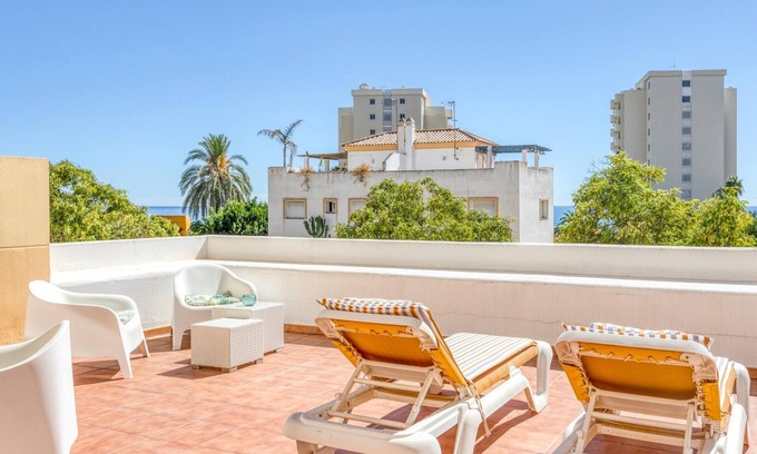 Estepona Apartment | Modern comfort in Estepona: terrace, pools, AC, and Wi-Fi