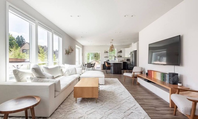 King House | Modern Home in Walkable Neighborhood, BBQ + Patio!
