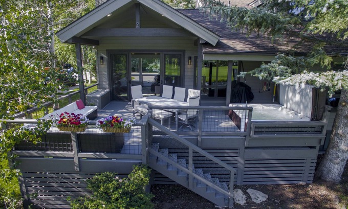 Eagle-Vail House | Modern home on creek and golf course with mountain views; ideal 2 families
