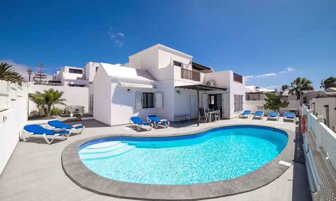 Matagorda Villa | Modern Puerto Del Carmen Villa | Heated Private Pool | Pool Table | Villa Maria