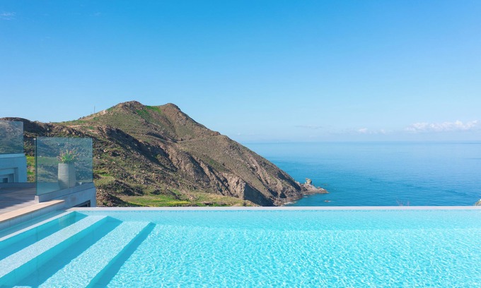 Geropotamos Villa | Modern Villa Perched on a Hill Overlooking the Cretan Sea!