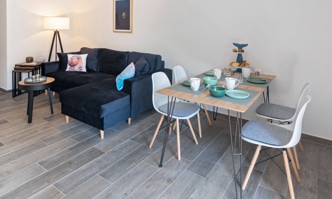 Westeraccumersiel Apartment | Moderne Erdgeschoßwohnung Küstenkäthe mit Sauna