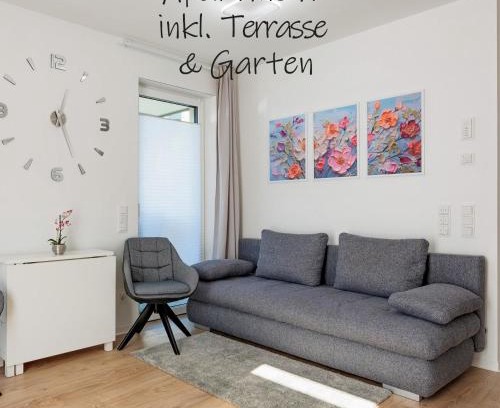 Ibbenbueren Apartment | Modernes Apartment mit Terrasse & Garten, Parkplatz & Self-Check-in