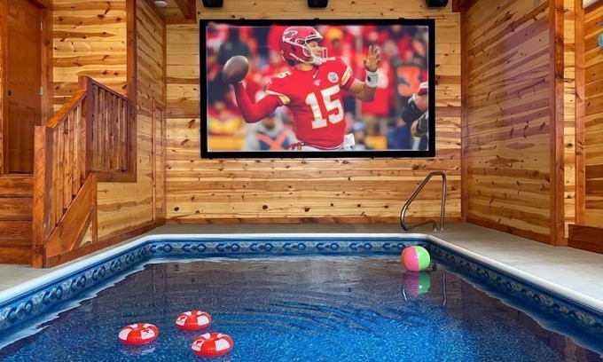 Sevierville Cabin | Mountain Moonshine, Private Indoor Pool, Pool Table, Arcade Game, Theater Room