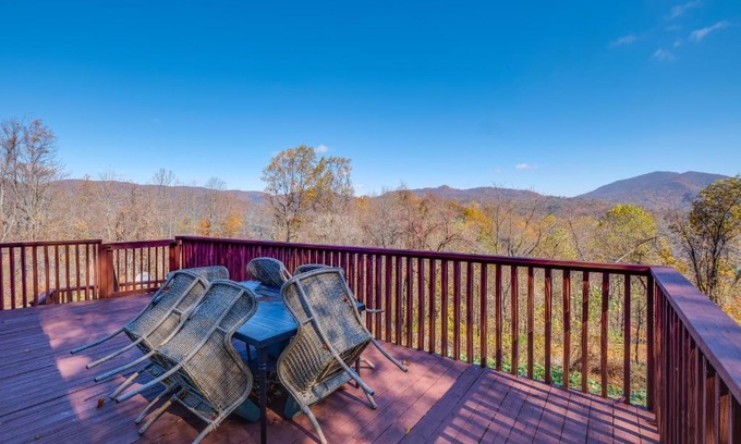 Callaway House | Mountain-View Blue Ridge Cabin Getaway with Fire Pit