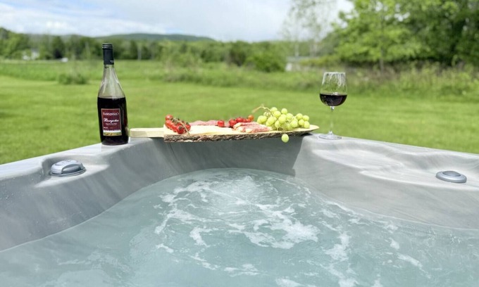 Hensonville Ski Chalet | Mountain View Chalet w/Hot Tub, Fire Pit, BBQ, EV