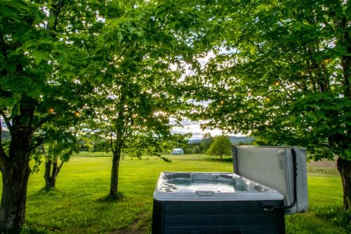 Saint-Leonard-de-Portneuf Ski Chalet | Mountain View, Hot Tub, Trail Access, Spa