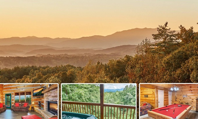 Pigeon Forge Cabin | Mountain Views, 3/3 Hot Tub, Game Room, Secluded, but near all attractions