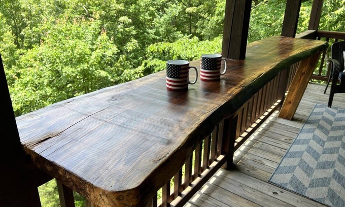 Blue Ridge Cabin | Mountain Views Fire Pit True Log Cabin Hibernation
