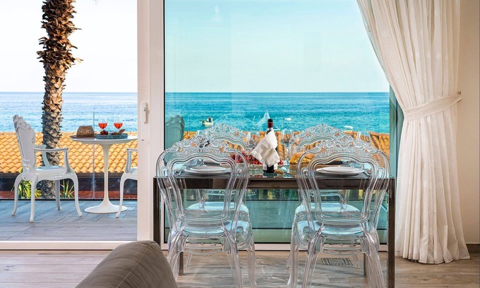 Letojanni Apartment | My Rental Homes - Casa Light Blu with a terrace and splendid sea view in Letojann
