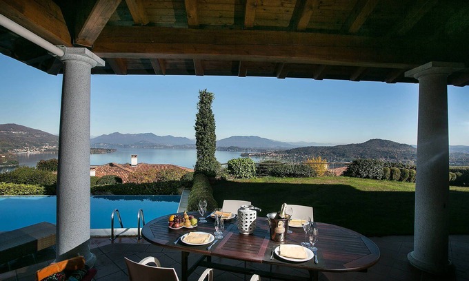 Meina Villa | My Rental Homes -Villa Verbano with amazing lake view and private pool