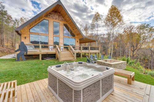 Andrews House | Nantahala Forest Cabin with Fire Pits and Hot Tub!