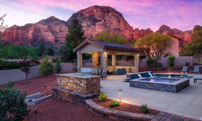 West Sedona House | New Backyard Oasis, Salt Water Pool & Hot Tub! Up Close Red Rock Views