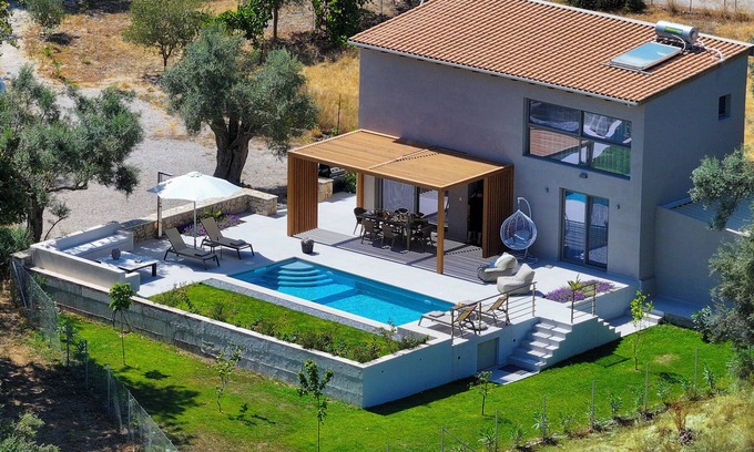 Lefkada Town Villa | New Built Villa with private pool, amidst nature in tranquil secluded area