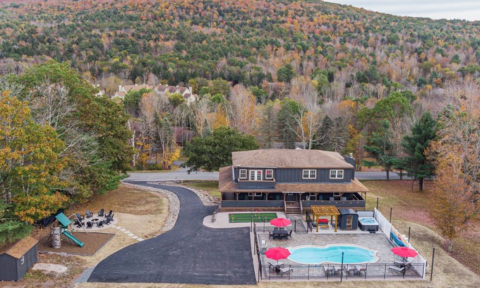 Windham House | NEW LISTING! Heated Pool + Sauna + Hot Tub + Game Room + Jungle Gym + Fire Pit