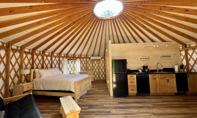 Bar Harbor RV Rental | New luxurious yurt located in Bar Harbor, Maine with access to Northeast Creek