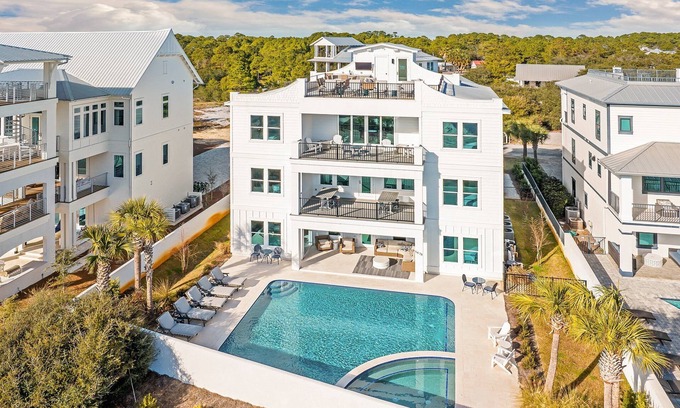 Dune Allen Beach House | New Luxury 30A Retreat! - 11BR/13BA -Private Pool, Rooftop Lounge, Golf Cart Inc