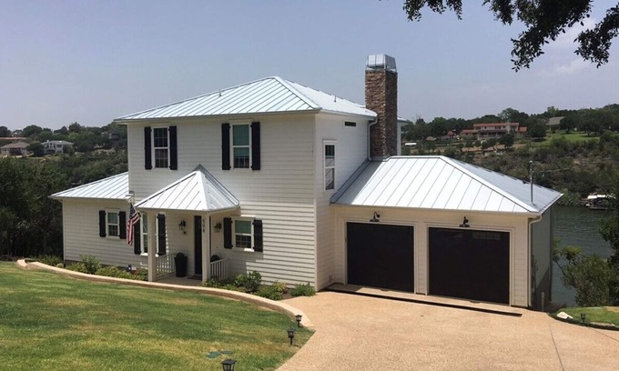 Marble Falls House | New Luxury Waterfront House with Pool, Boat Dock, and Scenic Hill Country Views