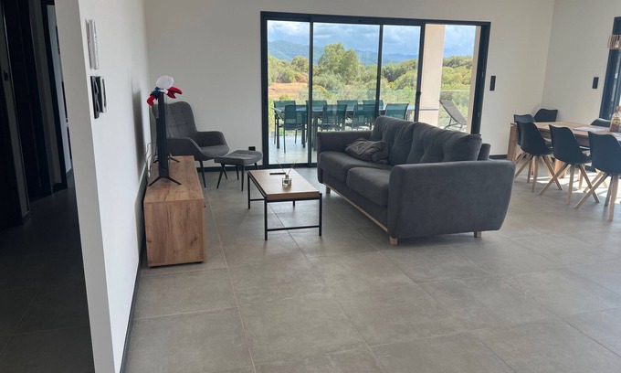 Bastelicaccia Villa | NEW VILLA, sea and mountain view, heated swimming pool, near Porticcio and Ajaccio