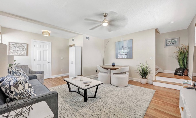 San Marco House | newly renovated chic house with covered patio & yard steps from San Marco Square
