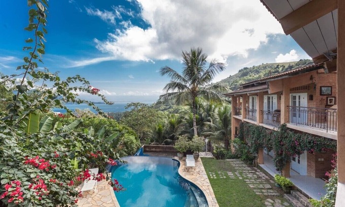 Ilhabela House | Next to the Atlantica Forest, with pool, 9 suites with terrace and sea view