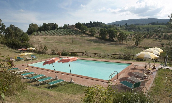 San Gimignano Apartment | Nice apartment for 4 guests with pool, A/C, WIFI, pets allowed and panoramic view