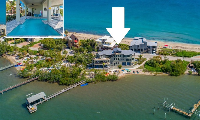 Stuart House | Nirvana Shores: Ocean-2-River FL Beach House w/heated pool,dock,elevator,hot tub