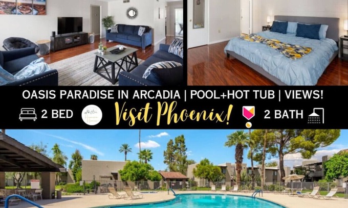 Villa Green Condo | Oasis Paradise in Arcadia | Pool+Hot Tub | Views!