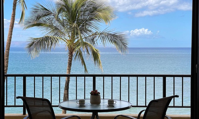 Kihei Condo | Ocean Front Sugar Beach Resort Maui 4th Floor 1 Bedroom Condo unit 440 end unit